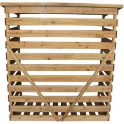 MCombo Kaminholzregal Mit Rückwand Brennholzregal Kaminholzunterstand Braun 1200