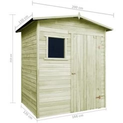 Gartenhaus Schuppen 1,5 X 2 M Kiefernholz Imprägniert VidaXL -Aufbewahrung im Garten Verkäufe 2022 3386495 3