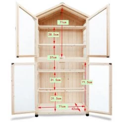 HABAU Trocknungsschrank, Aus Naturholz, 86 X 50,5 X 165 Cm -Aufbewahrung im Garten Verkäufe 2022 34566044 5