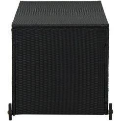 ASUPERMALL Garten-Aufbewahrungsbox Schwarz 130x65x115 Cm Poly Rattan -Aufbewahrung im Garten Verkäufe 2022 35037905 3