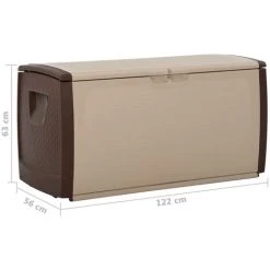 Aufbewahrungsbox Beige Und Braun 122x56x63 Cm VidaXL -Aufbewahrung im Garten Verkäufe 2022 37035143 3