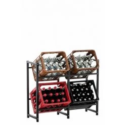 Mila Möbel 4er Getränkekistenständer Lennert - Schwarz