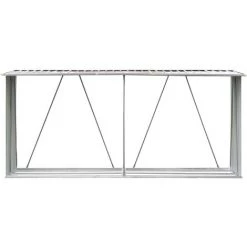 HAPPYSHOPPING Brennholzlager Verzinkter Stahl 330x84x152 Cm Braun -Aufbewahrung im Garten Verkäufe 2022 40602334 3