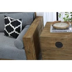 AUBRY GASPARD Quadratische Kiste Aus Recyclingkiefernholz Und Metall -Aufbewahrung im Garten Verkäufe 2022 41863471 3