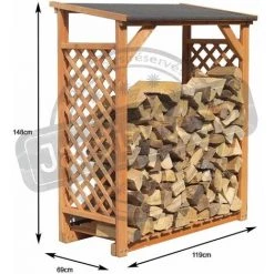 IDEANATURE Honigfarbenes Kaminholzregal Aus Holz -Aufbewahrung im Garten Verkäufe 2022 41863481 3