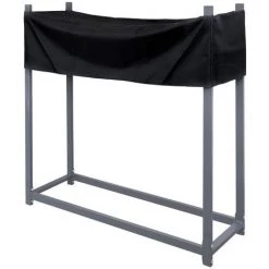 Kaminholzregal Regal Aufbewahrung Für Kaminholz Brennholz Holzunterstand Kaminholzständer Brennholzregal Metall Mit Abdeckung 120 X 120 Cm In Anthrazit V2AOX