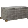 YOUTHUP Gartenbox Hellgrau 120x65x61 Cm Poly-Rattan