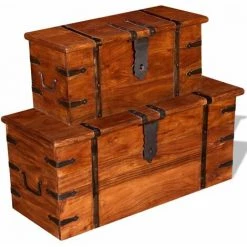 ASUPERMALL Zweiteiliges Aufbewahrungstruhen Set Massivholz -Aufbewahrung im Garten Verkäufe 2022 43346648 3