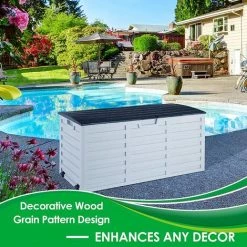 FEMOR 265L Auflagenbox/Kissenbox -Gartenbox Mit Griffen Und Rollen, Dient Zum Organisieren Und Aufbewahren Von Gartengeräten, Gartenmöbeln Und Zubehör Für Schwimmbäder -Aufbewahrung im Garten Verkäufe 2022 43485762 5