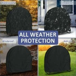 ILOVEMILAN Brennholz-Stützdecke Runde Brennholz-Stützdecke, Outdoor-Staubdichte Decke Home-Brennholz-wasserdichte Decke (22 X 20 X 3 Cm) -Aufbewahrung im Garten Verkäufe 2022 43774787 3