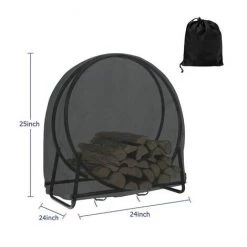 ILOVEMILAN Brennholz-Stützdecke Runde Brennholz-Stützdecke, Outdoor-Staubdichte Decke Home-Brennholz-wasserdichte Decke (22 X 20 X 3 Cm) -Aufbewahrung im Garten Verkäufe 2022 43774787 5