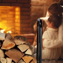 Relaxdays Kaminholzwagen, Brennholzwagen Aus Stahl, Mit 2 Luftreifen, Bis 60 Kg, Holztransport & -aufbewahrung, Schwarz -Aufbewahrung im Garten Verkäufe 2022 44005191 4