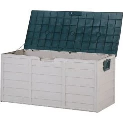 BELIANI Auflagenbox Beige / Grün Kunststoff 112 X 50 Cm Für Garten Für Terrasse Für Outdoor