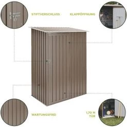 HOGGAR Gjoll Metallschrank 1,27m2 - 10 Jahre Garantie - 143x89x186cm -Aufbewahrung im Garten Verkäufe 2022 45300441 3