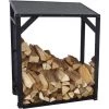 IDEANATURE Holzschuppen-Erweiterung Mit Holzgittern Aus Holz "Black Edition"