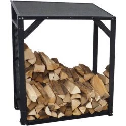 IDEANATURE Holzschuppen-Erweiterung Mit Holzgittern Aus Holz "Black Edition"
