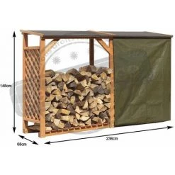 IDEANATURE Honigfarbenes Kaminholzregal Aus Holz -Aufbewahrung im Garten Verkäufe 2022 45665084 2