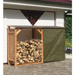 IDEANATURE Honigfarbenes Kaminholzregal Aus Holz -Aufbewahrung im Garten Verkäufe 2022 45665084 3