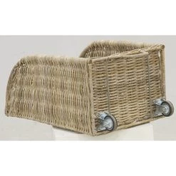 AUBRY GASPARD Kaminholzkorb Mit Rollen Aus Grauem Poelet-Rattan -Aufbewahrung im Garten Verkäufe 2022 45679541 4