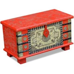 LONGZIMING Aufbewahrungstruhe Rot Mangoholz 80x40x45 Cm -Aufbewahrung im Garten Verkäufe 2022 47629851 5