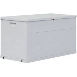 LONGZIMING Garten-Aufbewahrungsbox 420 L Hellgrau