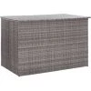 LONGZIMING Gartenbox Grau 150x100x100 Cm Poly Rattan