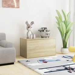 LONGZIMING Aufbewahrungstruhe Sonoma-Eiche 84x42x46 Cm Spanplatte -Aufbewahrung im Garten Verkäufe 2022 47658666 4