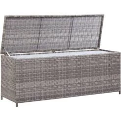 LONGZIMING Gartenbox Grau 120x50x60 Cm Poly Rattan 7 LONGZIMING Gartenbox Grau 120x50x60 Cm Poly Rattan -Aufbewahrung im Garten Verkäufe 2022 47672206 3