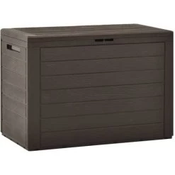 LONGZIMING Gartenbox Braun 78x44x55 Cm