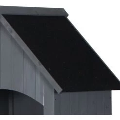 Outsunny Gartenschrank Holz Gerätehaus Gartenhaus Geräteschuppen Geräteschrank Holzhütte Giebeldach Bitumenpappe Grau 77,5 X 54,2 X 179,5 Cm -Aufbewahrung im Garten Verkäufe 2022 48476343 5