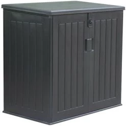Garten-Truhe Aus Harz Gardiun Soften 775 Liter Gasdruckstoßverschluss 116x71x109/112,5 Cm Schwarz