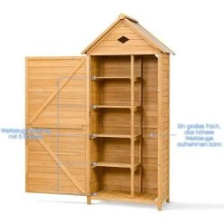 GOPLUS Geraetehaus Gartenhaus Geraeteschuppen Geraeteschrank Gartenschrank Gartenschuppen,Hellbraun, Aus Holz, 70 X 35,5 X 176cm 7 GOPLUS Geraetehaus Gartenhaus Geraeteschuppen Geraeteschrank Gartenschrank Gartenschuppen,Hellbraun, Aus Holz, 70 X 35,5 X 176cm -Aufbewahrung im Garten Verkäufe 2022 48916530 3