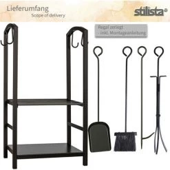 STILISTA® Kaminholzregal Mit Zubehör -Aufbewahrung im Garten Verkäufe 2022 49701855 3