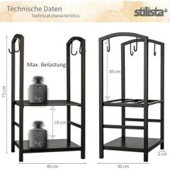 STILISTA® Kaminholzregal Mit Zubehör -Aufbewahrung im Garten Verkäufe 2022 49701855 4