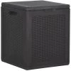 Garten-Aufbewahrungsbox 90 L Schwarz PP Rattan VidaXL