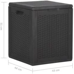 Garten-Aufbewahrungsbox 90 L Schwarz PP Rattan VidaXL -Aufbewahrung im Garten Verkäufe 2022 50323539 3