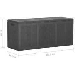 Garten-Aufbewahrungsbox 270 L Schwarz PP Rattan VidaXL -Aufbewahrung im Garten Verkäufe 2022 50323543 3
