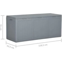 Garten-Aufbewahrungsbox 270 L Grau PP Rattan VidaXL -Aufbewahrung im Garten Verkäufe 2022 50323544 3