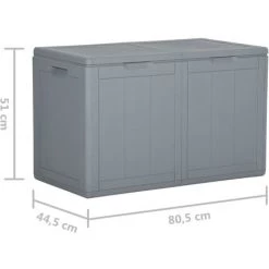Garten-Aufbewahrungsbox 180 L Grau PP Rattan VidaXL -Aufbewahrung im Garten Verkäufe 2022 50507973 3