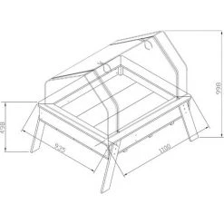 AXI Linda Hochbeet Mit Gartenvlies & Gewächshaus | Hochbeet Auf Stelzen Für Garten / Balkon / Terrasse In Braun -Aufbewahrung im Garten Verkäufe 2022 50817538 3