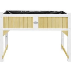 AXI Hochbeet Aus Holz Mit Gartenvlies | Hochbeet Auf Stelzen Für Garten / Balkon / Terrasse In Braun / Weiß -Aufbewahrung im Garten Verkäufe 2022 50817542 3