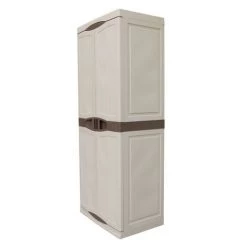Dmora Mehrzweck Außen Oder Innenschrank, 1 Tür Mobil Und 4 Polypropylen Regale, 100% Made In Italy, 70x47h178 Cm, Beige Farbe -Aufbewahrung im Garten Verkäufe 2022 51647168 3