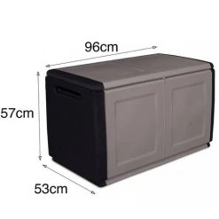 Dmora Polypropylen Mehrzweck Behälter Kofferraum, In Voller Länge, 100% Made In Italy, 96x53h57 Cm, Graue Farbe -Aufbewahrung im Garten Verkäufe 2022 51647254 4