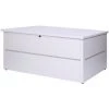 Gartentruhe HHG-305, Aufbewahrungsbox Auflagenbox Truhe, Wasserdicht Edelstahl 69x165x85cm 692l ~ Hellgrau