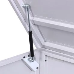 Gartentruhe HHG-305, Aufbewahrungsbox Auflagenbox Truhe, Wasserdicht Edelstahl 69x165x85cm 692l ~ Hellgrau -Aufbewahrung im Garten Verkäufe 2022 51910549 4