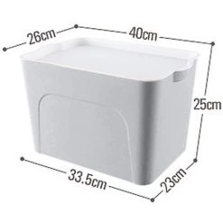 AUGIENB Aufbewahrungsbox Box Kunststoffbox Wäschebox Lagerbox Regalbox Deckel Large DE Gray L