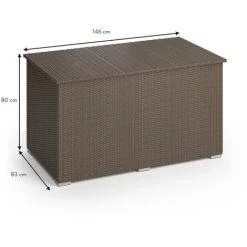 VITALISPA Kissenbox 950L Braun Polyrattan -Aufbewahrung im Garten Verkäufe 2022 52046171 3