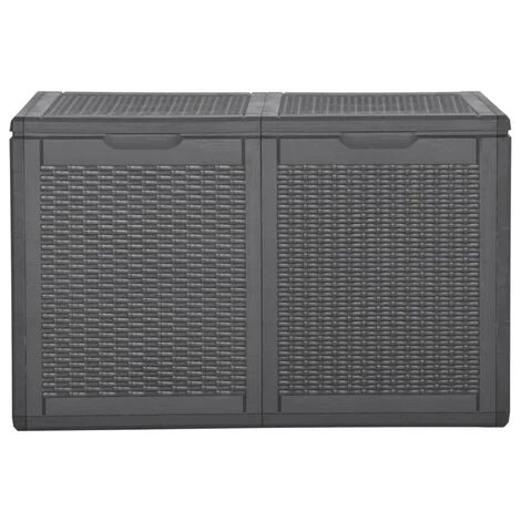 BEARSU Garten-Aufbewahrungsbox 180 L Schwarz PP 3 BEARSU Garten-Aufbewahrungsbox 180 L Schwarz PP – Bild 3