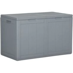 BEARSU Garten-Aufbewahrungsbox 180 L Grau PP