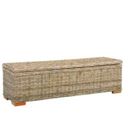 BEARSU Aufbewahrungsbox 120 Cm Kubu-Rattan Und Massivholz Mango